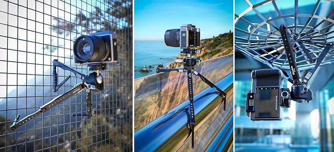 Leofoto MT-04 Tabletop Tripod, Aluminum Mini Tripod, 3 Leg Sections, Foldable Leg, Portable and Compact, 1/4" Accessories Thread, 3/8" Mounting Stud (MT-04+LH-30) - Image 3