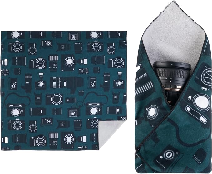 Walking Way Protective Wrap, Self-Adhesive Magic Cloth Camera Wrap, Storage Cloth, Anti-Scratch, Dustproof, Washable Lens Pouch for DSLR, Smartphones, Laptops, Cosmetic by WalkingWay