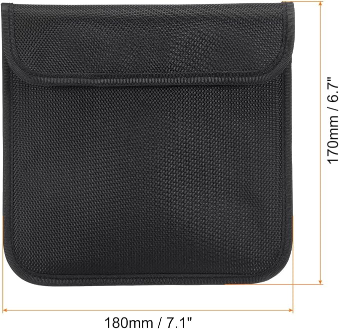 PATIKIL 170x180mm Lens Filter Case, 2Pcs Camera Filter Case Portable Lens Filter Pouch Photography Fit Camera Bag Coat Pocket Drone, Black - Image 2