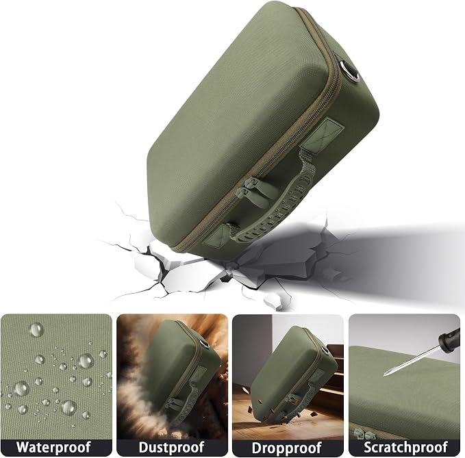 Hard Case for Canon EOS Rebel T7/T100/R50/R100 DSLR Camera with Lens | Fits for Canon T7/T100/R50/R100/R5/R6 V//R6 Mark II DSLR Camera and Lens, With Shoulder Strap, Protective Case, Army Green - Image 5