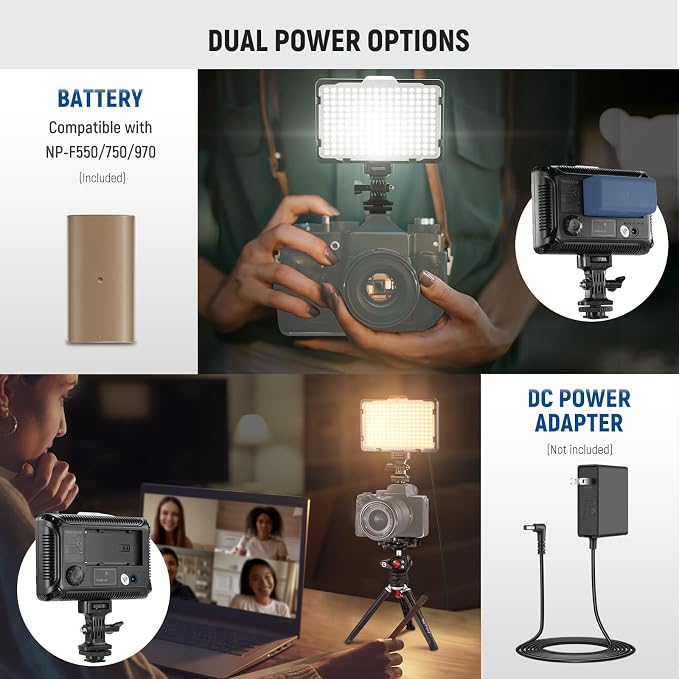 NEEWER RGB Video Light with 4000mAh NP-F750 Replacement Battery, APP Control 360° Full Color LED Camera Key Lighting CRI95+ Dimmable for Studio DSLR Camcorder Photography Recording Streaming, RGB176 - Image 7