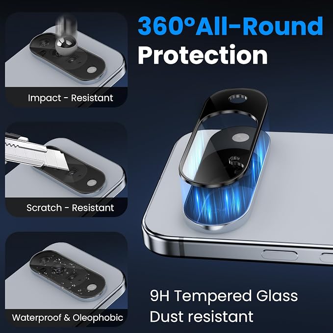 for Google Pixel 10 Privacy Screen Protector & Camera Lens Protector | 2+2 Pack, Support Fingerprint Unlock, Fit Lens Cutouts, Anti Spy Tempered Glass Film, Anti-dust, Easy Installation Tool - Image 7