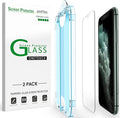 amFiIm OneTouch for iPhone 11 Pro Max Screen Protector 6.5" Tempered Glass | Auto-Alignment, 30s Install, Bubble Free, 9H Hardness, Scratch & Drop Protection, HD Clear, Case Friendly, 2 Pack (11P-6.5'') by amFilm