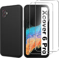 for Samsung Galaxy Xcover 6 Pro Screen Protector(2 pack) Tempered Glass flim+Galaxy Xcover 6 Pro case,9H Hardness,Anti-Scratch, Case Friendly, Anti-Fingerprint,Shock-Absorption by Suttkue