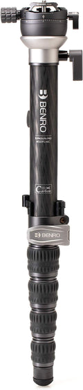 Benro SupaDupa Carbon Fiber Monopod – Lightweight 6-Section Professional Camera & Video Monopod with Leveling Pan Base, Twist Locks, and Reversible Mount for DSLR, Mirrorless & Camcorders (MSDPL46C) by Benro