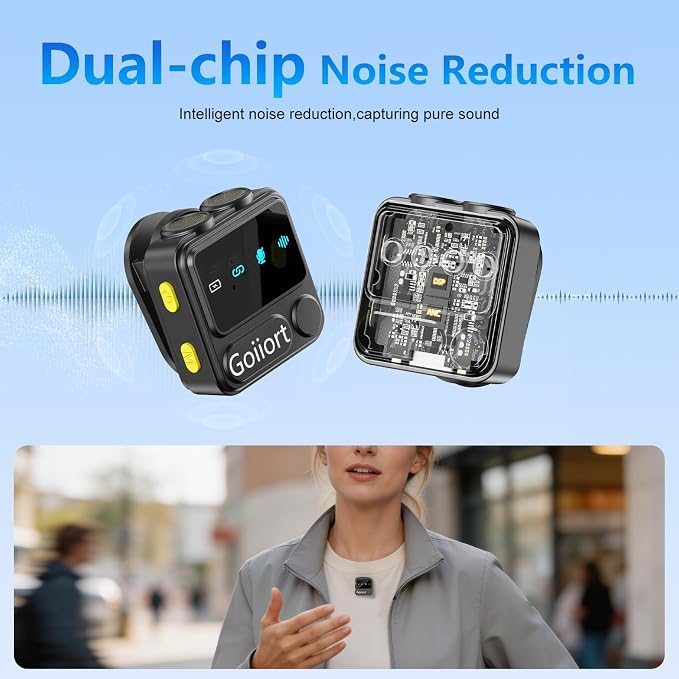 Wireless Lavalier Microphone for iPhone: for Video Recording,Podcasting & Streaming: Professional Mic with Smart Noise Reduction, 30H Battery Life - Great for Vlogging and Content Creators - Image 2