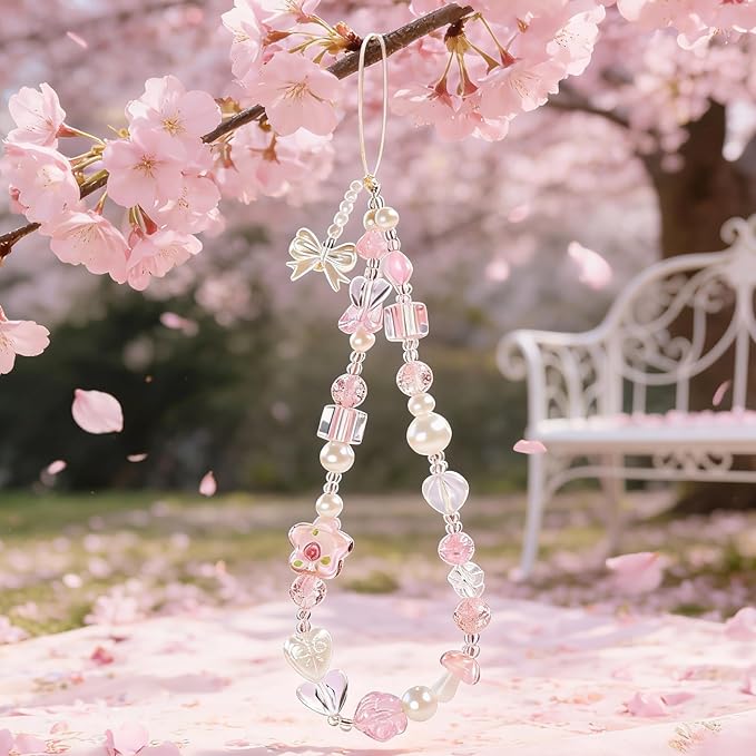 Beaded Camera Wrist Strap Cute Digital Camera Charm Lanyard, Phone Wristlet Charms, Phone Chain for Camera - Image 3