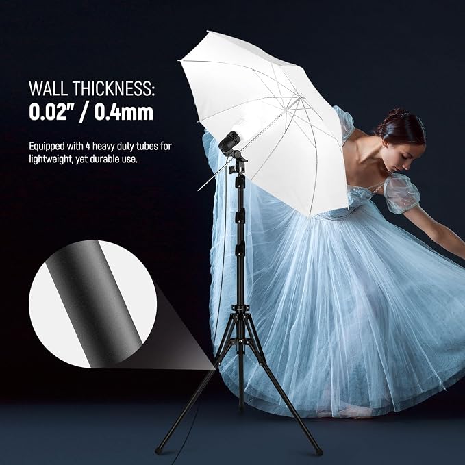 NEEWER Light Stand with 180° Reversible Legs, 70"/178cm Portable Travel Tripod Stand 1/4" Screw & 5/8" Stud for Indoor Outdoor Photography Speedlite Strobe Ring Light Softbox, ST178B, Black - Image 8