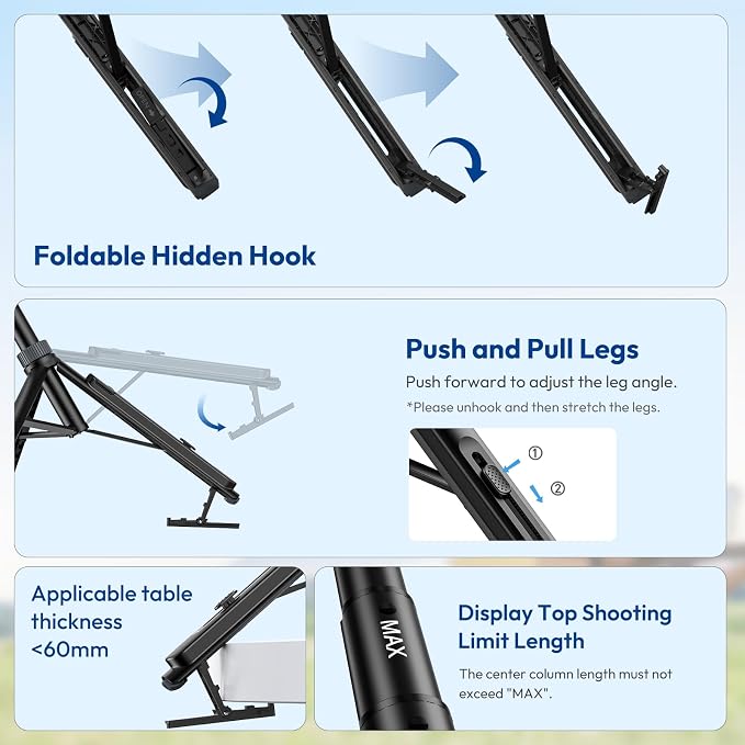 ULANZI TT88 Magnetic Tripod for iPhone 17, 57" Extendable Selfie Stick w Remote, 2-in-1 Phone Clip & Dual Cold Shoe Mounts-Lightweight Phone Tripod Stand for Vlogging, Travel, Video Recording, Black - Image 5