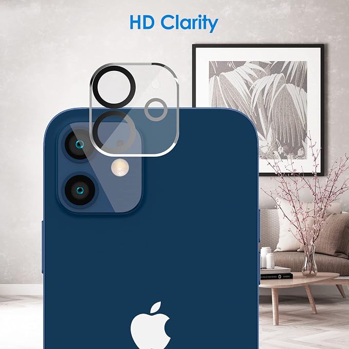 JETech Screen Protector for iPhone 12, with Camera Lens Protector, 2+2 Pack | HD Clear Tempered Glass, Face ID Compatible, Anti-Scratch Protection - Image 3