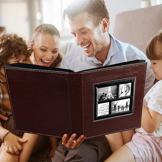 Ywlake Photo Album 4x6 1000 Pockets Photos, Extra Large Capacity Family Wedding Picture Albums Holds 1000 Horizontal and Vertical Photos Brown - Image 7