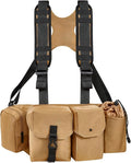 Camera Belt Camera Vest for Photographers,Vest Waist Pack for Lens | Multifunctional Camera Bag Adjustable Strap Suitable for Storing DSLR Camera Body Lens Smartphone Water Bottle(Khaki) by Kalofaye