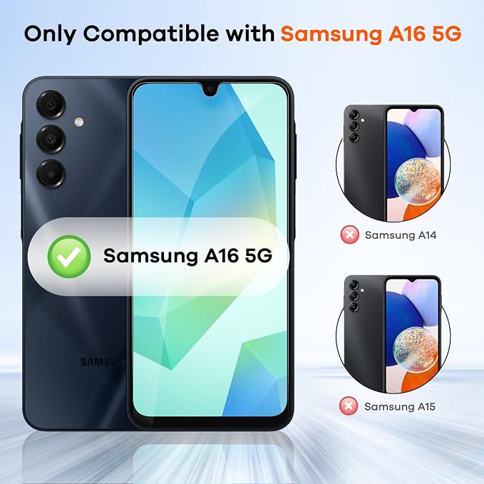 4+4 for Samsung Galaxy A16 5G Screen Protector Camera Lens Protector | 9H Tempered Glass Cell Phone Protector - Image 2