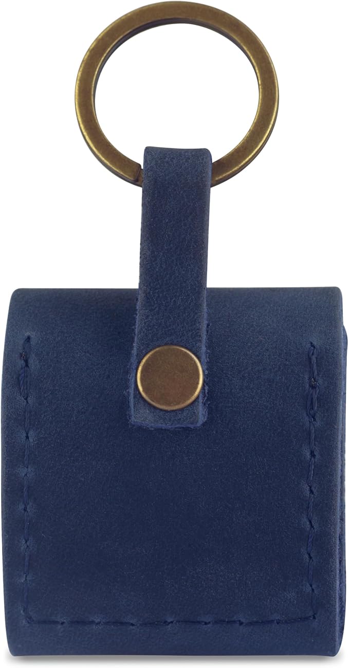 Leather SD Card Holder Keychain, SD Card Case Key Fob, Micro SD Card Holder Organizer, SD Card Storage Case, Memory Card Case Cover, Travel Memory Card Case (Blue) - Image 5