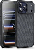 Nillkin for iPhone 17 Pro Case with Slide Camera Cover & Thin Slim Fit | Shockproof Protective | Protector Privacy | Phone Case Camera Lens Protector, Transparent Black by Nillkin