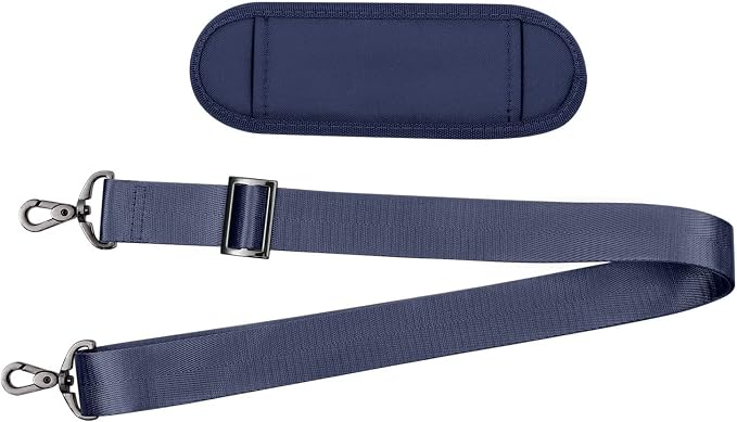 MOSISO 56 inch Shoulder Strap, Adjustable Soft Universal Non-Slip Strap | Thick Replacement Strap, Fit Padded with Metal Swivel Hooks for Laptop Shoulder Bag/Laptop Messenger Bag, Navy Blue - Image 5