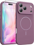 FNTCASE for iPhone 17 Pro Max Case, Fit for Magsafe, Screen Protector | Full Camera Protection, Integrated Silicone, 14FT Military Grade Drop Proof, Shockproof Protective Phone Cover, Full Purple by FNTCASE