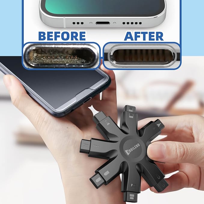 Ordilend iPhone Charging Cleaning Kit, All-in-1 for Airpod Speaker Cleaner | Electronics Deep Cleaning Reusable Brush Tool, Premium Silicone for iPhone iPad Macbook Airpod Camera, Gaming Accessories - Image 3