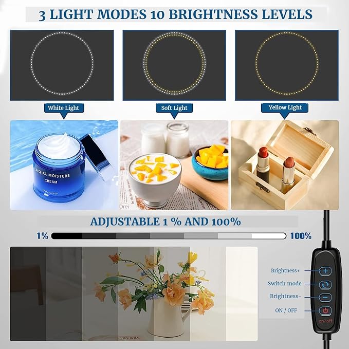 Portable Photo Studio Light Box, PULUZ 16"x16" Professional Dimmable Shooting Tent Kit with 160 LEDs Lights & 6 Kinds Double-Sided Color Backgrounds for Product Photography - Image 5