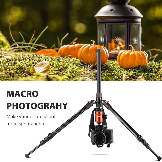 [Upgrade Version] GEEKOTO 77'' Aluminum Camera Stand & Monopod, Foldable Travel Gear with 360° Ball Head and Quick Release Plate for DSLR, Work, and Content Creation - Image 7