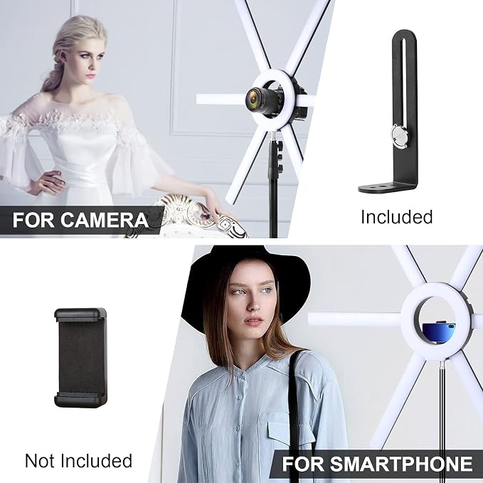 GVM Ring Light Kit with Tripod, 90W LED Circle Light with Detachable Light Bars Adjustable 3200K~5600K CRI 97+ Dimmable Bicolor LED Video Light for YouTube/Makeup/Vlogs/Live Streaming - Image 4