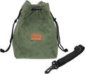 Patikil XL Size Drawstring Lens Case Flannel Camera Handbag with Adjustable Shoulder Strap for DSLR Lens, Green by PATIKIL