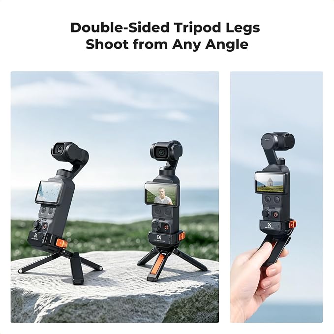 K&F CONCEPT Magnetic Expansion Frame Compatible with DJI Osmo Pocket 4P/4/3 | Aluminium Alloy Protective Cage with Quick Release Design, Cold Shoe & 1/4 Screw Mount for Vlogging Accessories, PP63 - Image 3