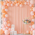 10x10 Peach Backdrop Curtain for Parties Baby Shower Wrinkle Free Peach Photo Curtains Backdrop Drapes Fabric Decoration for Wedding Birthday Party 5ft x 10ft,2 Panels by Tao-GePartyDecorations