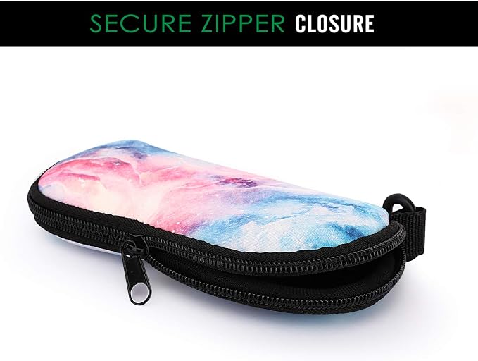 MoKo Sunglasses Soft Case Ultra Light Neoprene Zipper Eyeglass Case for Men Women - Image 5
