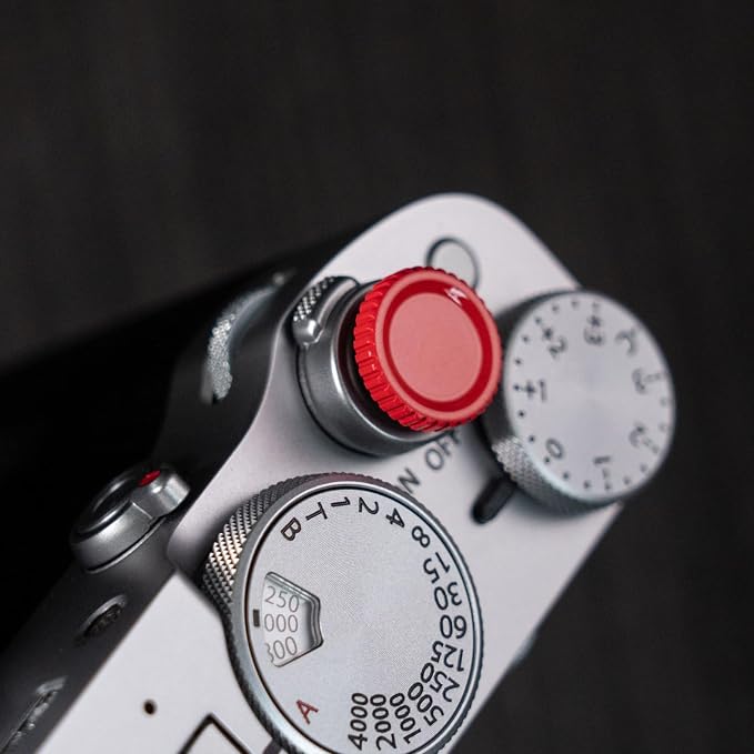 Camera Soft Release Button, 13mm Brass Shutter Button, Red | For Fujifilm X-T5/X-T4/X-T3/X-T30, X100VI/X100V, Leica M, Nikon Zf/Df,Screw-In, Knurled Grip, Threaded Cameras - Image 8