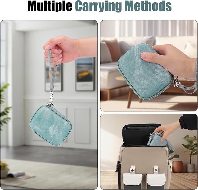 Cwatcun Digital Camera Case, Compact Protective Pouch for Kodak/Canon/Sony | Fits cameras up to 4.9"x3.5"x2.2". 900Dscratch-resistant, water-repellent, 3-layer shockproof sponge, detachable wristband. - Image 9