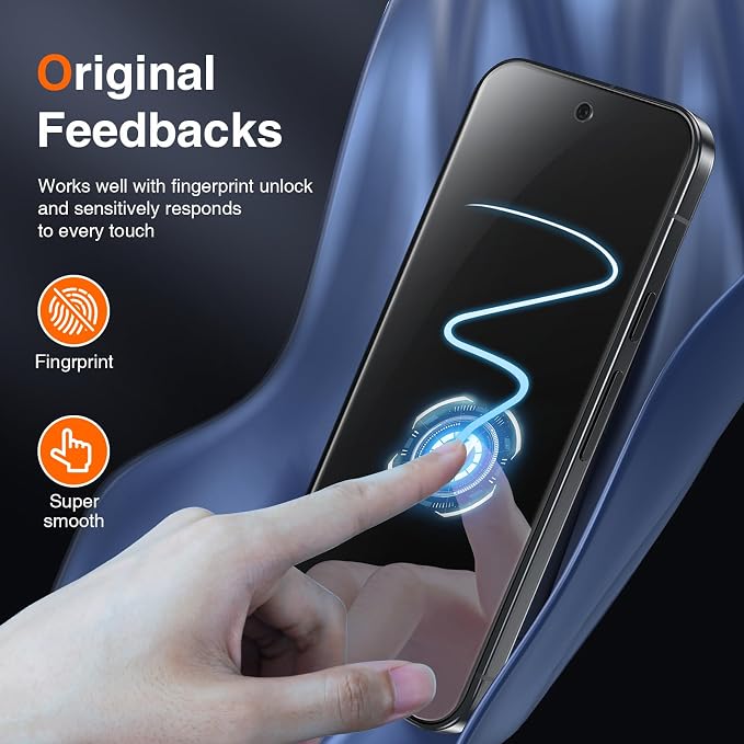 LK 2 Pack for Google Pixel 10 Screen Protector+2 Pack Camera Lens Protector | [New Version] Fingerprint Unlock HD 9H Tempered Glass Cell Phone Laptop Screen for Pixel 10, Anti-Scratch, Bubble Free - Image 4