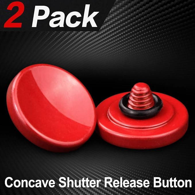 Red Soft Shutter Release Button - Pure Copper for Fuji X100VI X100V XT5 | 2-Pack Camera Shutter Button, Anti Shake, Multi-Color, for Nikon Zf Leica Canon Fujifilm, Street Travel Daily - Image 2