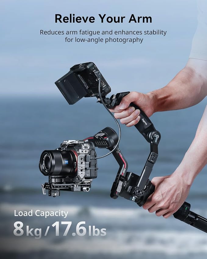 SmallRig Sling Handle Gimbal Handgrip for DJI RS, 180° Adjustable Grip | for DJI RS 2 /RSC 2 /RS 3 /RS 3 Pro /RS 3 Mini /RS 4 /RS 4 Pro /RS 4 Mini /RS 5, for Low Angle Shots, with QD Socket - Image 5