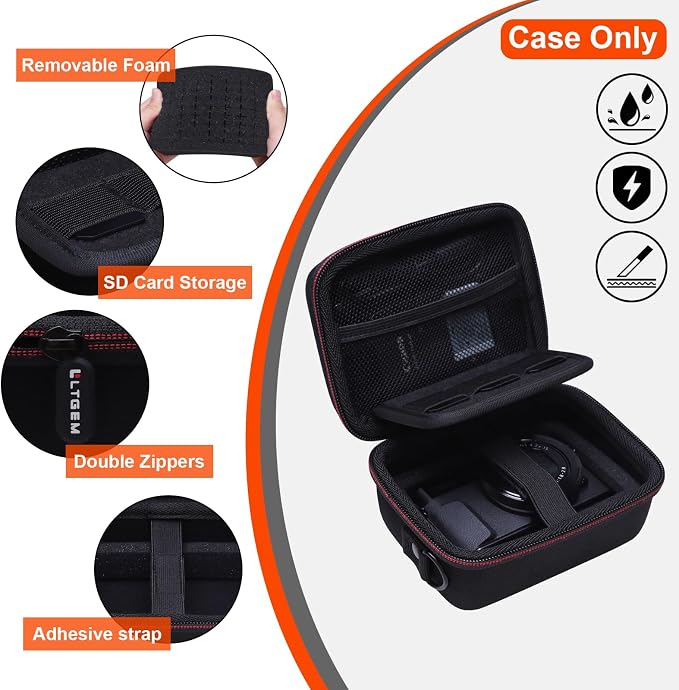 Camera Case Bag Compatible with Canon PowerShot G7 X Mark III, Mark II, SX740 HS, Sony ZV-1, KODAK PIXPRO WPZ2 Digital 4K Vlogging Camera, Point and Shoot 4K Video Camera Bag, Black (Case Only) - Image 5