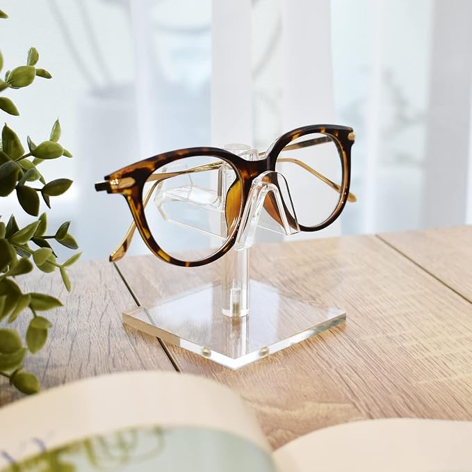 MOOCA 3-Piece Acrylic Eyewear Riser Display Stand for Sunglasses | Eyewear rack with oversized supports displays large sunglasses and eyeglasses for show,store,home and easy assemble.' - Image 6
