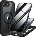 miracase for iPhone 17e & 16e Case with Built-in Private Screen Protector, [Magnetic with MagSafe] Full-Body Phone Cover Military Drop Proof 17 E/ 16 E Bumper 6.1 inch, Black by Miracase