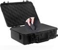 12" Hard Case with Pick Pluck Foam Insert, 13.3 x 10.5 x 4.3 Inch - Watertight Airtight Case for Pistol, Recorder, Camera, Microphone, GoPro by MOOCY