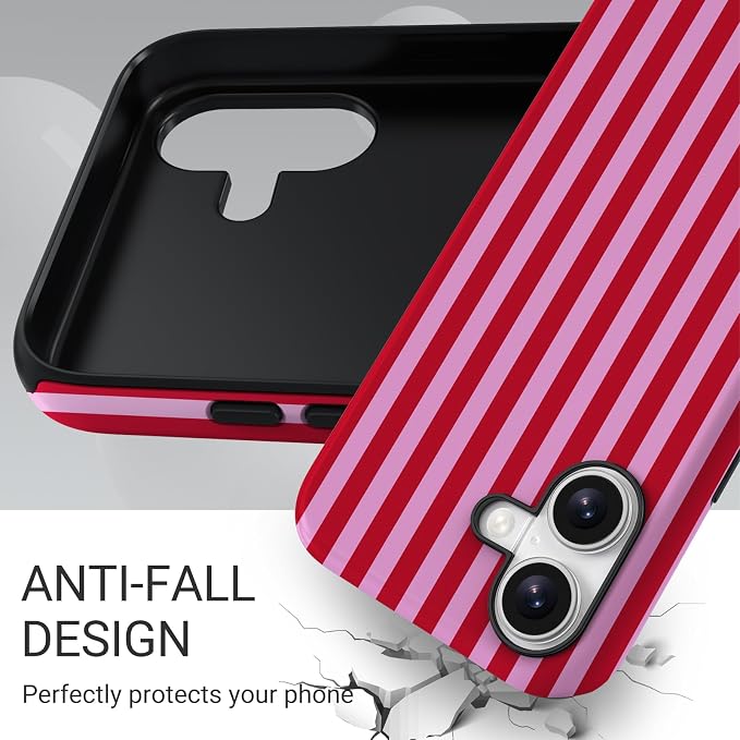 TPU Phone Case for iPhone 17, MagSafe Wireless Charging Compatible, Shockproof Slim Fit Protective Cover with Anti-Yellowing & Raised Camera Protection (Stripes 4, iPhone 17(6.3")) - Image 4