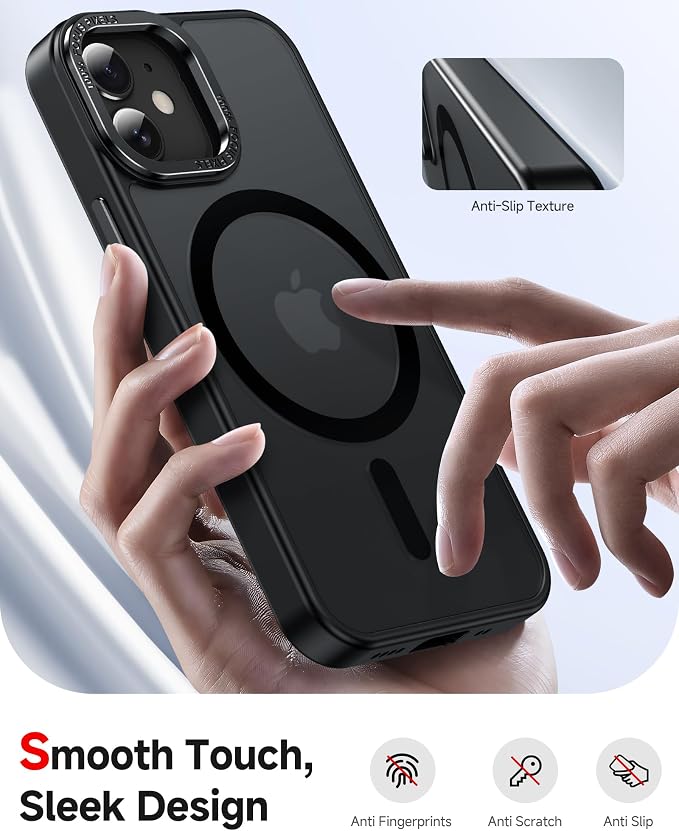 LeYi for iPhone-13 Mini Case/i Phone 12-Mini Cases for Magsafe, Black | with 12Mini 13Mini Screen Protector X2+ iphone12 Mini iphone13 Mini Camera Lens Cover X2 Magnetic Protective Hard mini12 - Image 2