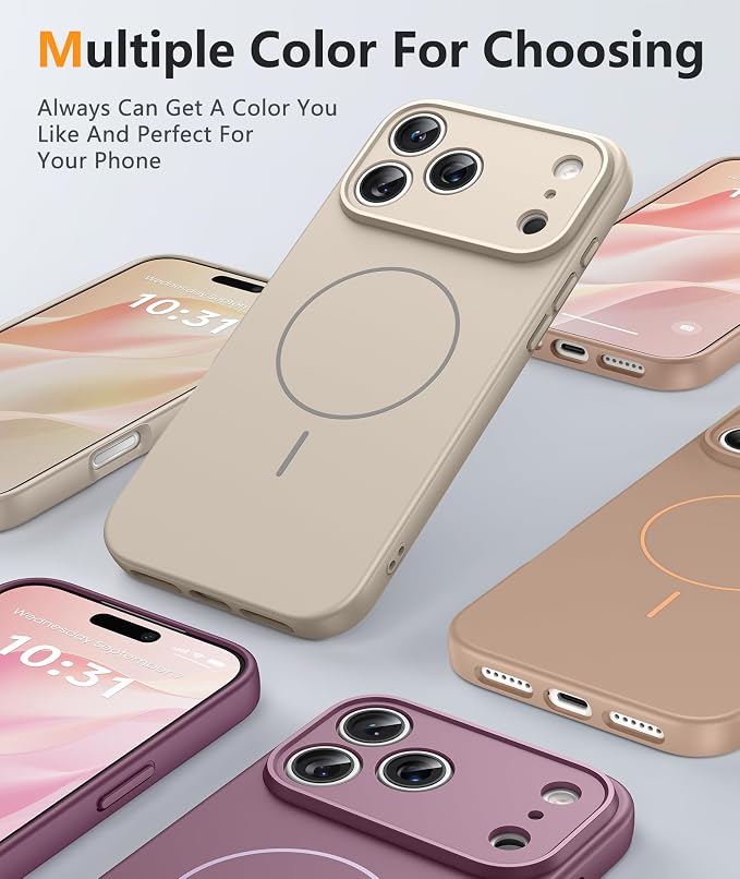 FNTCASE for iPhone 17 Pro Case, Fit for Magsafe, Screen Protector | Full Camera Protection, Integrated Silicone, 14FT Military Grade Drop Proof, Shockproof Protective Phone Cover, Full White - Image 5
