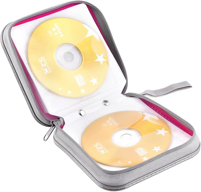 48‑Capacity Hard Plastic CD/DVD Binder for Car, Home & Travel | Zipper‑DVD Organizer, Scratch‑Resistant Sleeves Shield Discs From Dust & Damp; Stores Music, Video, Gaming & Blu‑ray Discs - Image 5