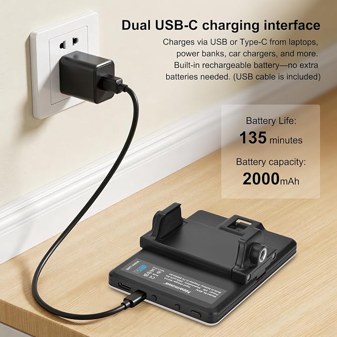 Newmowa 60 LED High Power Rechargeable Clip Fill Video Conference Light | with Front & Back Clip, Adjusted 3 Light Modes for Phone, iPhone, Android, iPad, Laptop, for Makeup, TikTok, Selfie, Vlog - Image 7