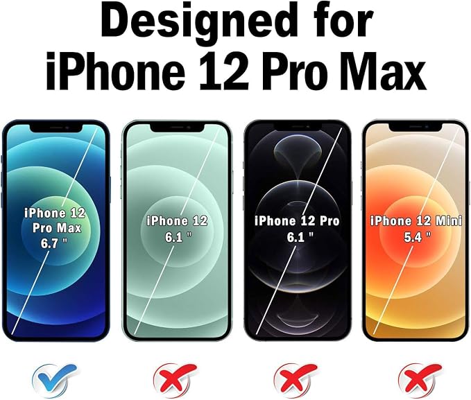 QHOHQ [2 Pack] Privacy Screen Protector for iPhone 12 Pro Max 6.7 Inch, Anti-Spy Tempered Glass Film, 9H Hardness, 2.5D Edge, Scratch Resistant, Easy Install - Case Friendly - Image 6