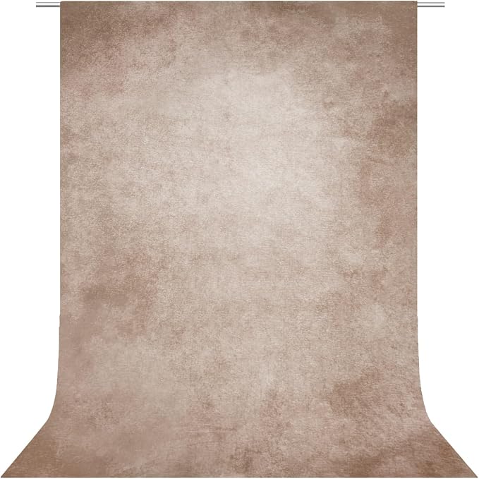 Beige Photography Backdrops for Photoshoot, Abstract Fabric 3x5ft | Vintage Studio Photo Backgrounds, Non Reflective, Easy to Use, for Portrait, Headshot, Product by TERSUM