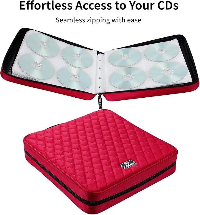 CD Case DVD Holder Storage: 160 Capacity DVD Cases Organizer Portable Wallet Storage - CD Plastic Protective Carrying Binder for Home Travel - Image 6