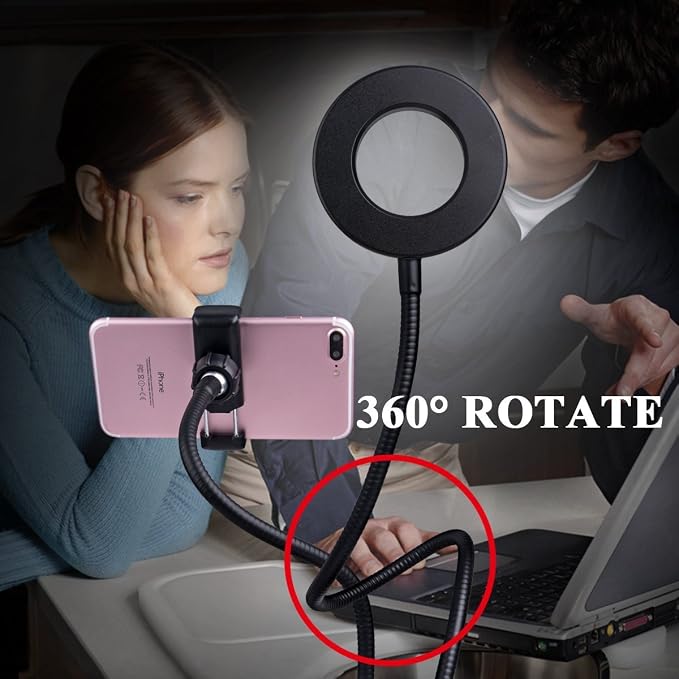 Webcam Light Stand for Live Stream, Selfie Ring Light with Webcam Mount for Logitech C925e, C922x, C930e,C922,C930,C920,C615,Brio 4K - Image 7