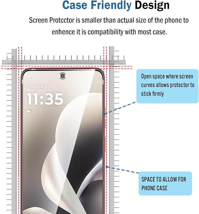 2+2 Pack for Moto G Power 2026 Screen Protector with Camera Lens Protector,Full Coverage 9H Tempered Glass Film,HD Clear Scratch Resistant,Bubble-Free for Moto G Power 5G 2026 Screen Protector - Image 3