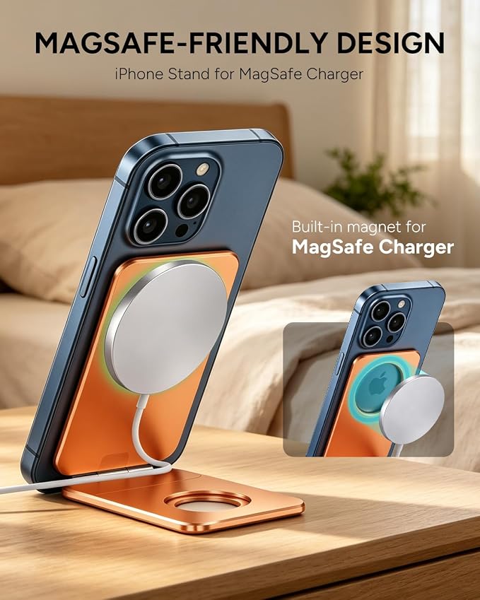 1ST IDEA for MagSafe Tripod Stand Ultra-Thin 0.23" | Aluminum Alloy Magnetic Tripod for iPhone, Flexible 20x Magnet Phone Stand Gift Accessories for Women Men for iPhone 17 16 15 14 13 12 Series - Image 8