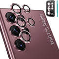 Tensea Compatible with Samsung Galaxy S22 Ultra Camera Lens Protector | 9H Tempered Glass Camera Cover Screen Protector Metal Individual Ring [Installation Tray][Case Friendly] by Tensea